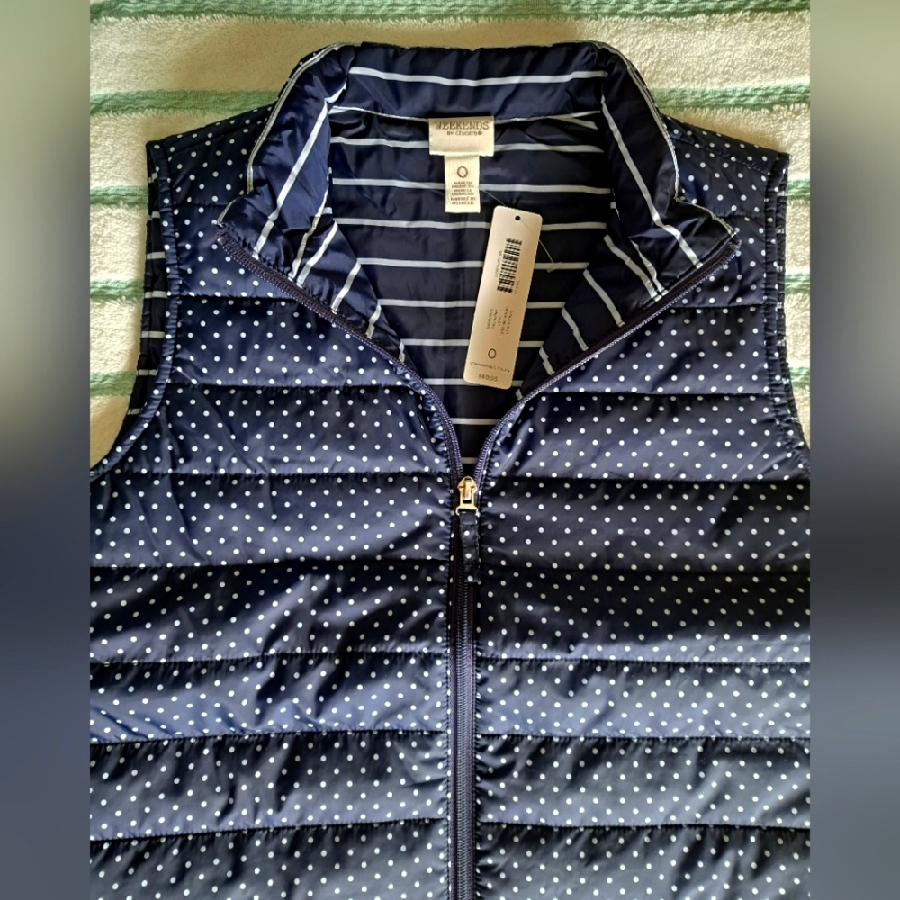 CHICO'S VEST navy blue WEEKEND 💙